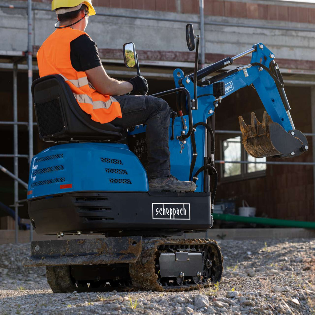 Benzin Mini-Bagger MB850 Scheppach + 3 Zubehörteile