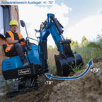 Benzin Mini-Bagger MB850 Scheppach + 3 Zubehörteile