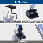 Benzin Mini-Bagger MB850 Scheppach + 3 Zubehörteile