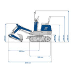 Benzin Mini-Bagger MB850 Scheppach + 3 Zubehörteile